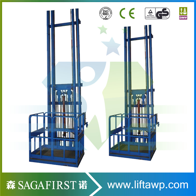 Installation instructions for guide rail cargo lift